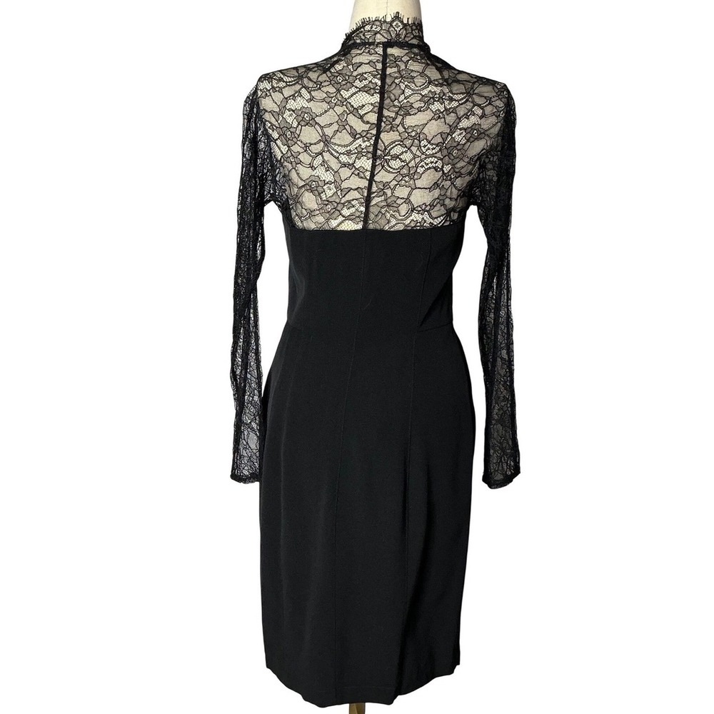 Catherine Malandrino Silk Lace Sheath Dress Black Sz 2 NWT $890 Cocktail Formal